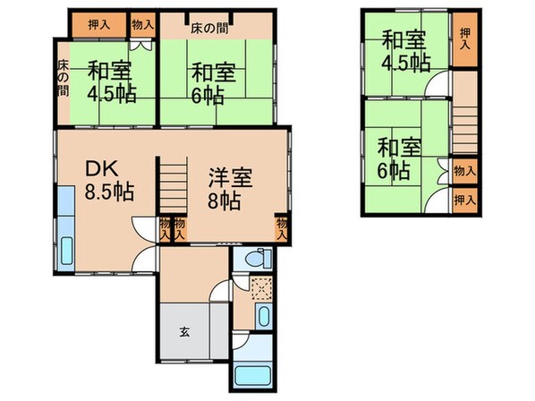 海老津駅南1丁目戸建の物件間取画像